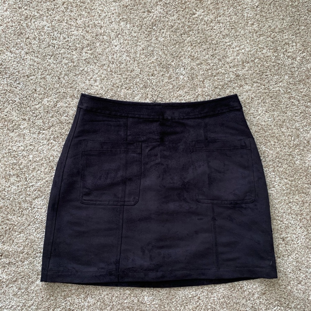 Black Suede Skirt